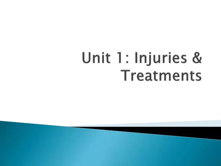 unit 1 injuries treatments