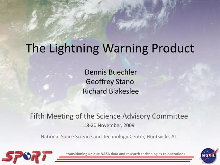 the lightning warning product