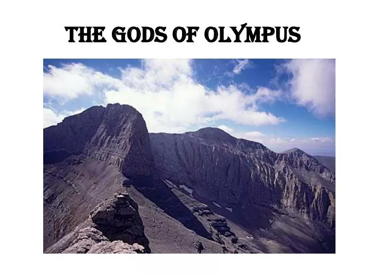 the gods of olympus