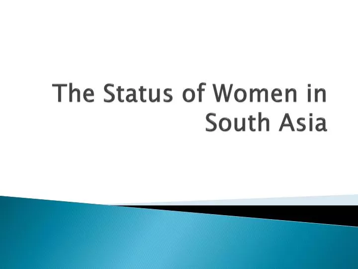 the status of women in south asia