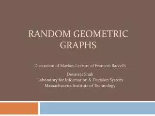 Random Geometric Graphs