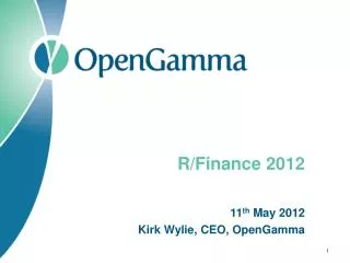 R/Finance 2012