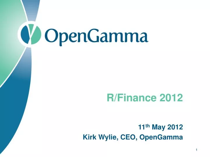 r finance 2012