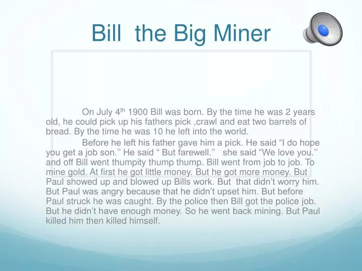 bill the big miner