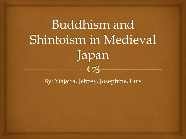 buddhism and shintoism in medieval japan