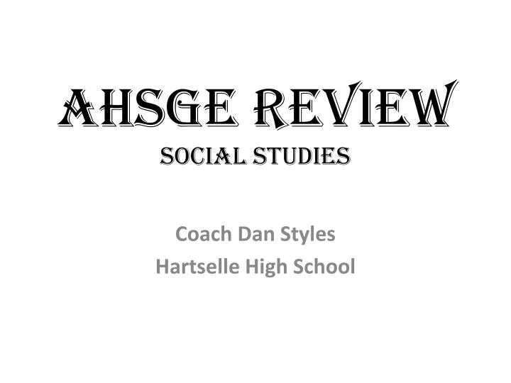 ahsge review social studies