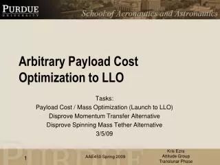 Arbitrary Payload Cost Optimization to LLO