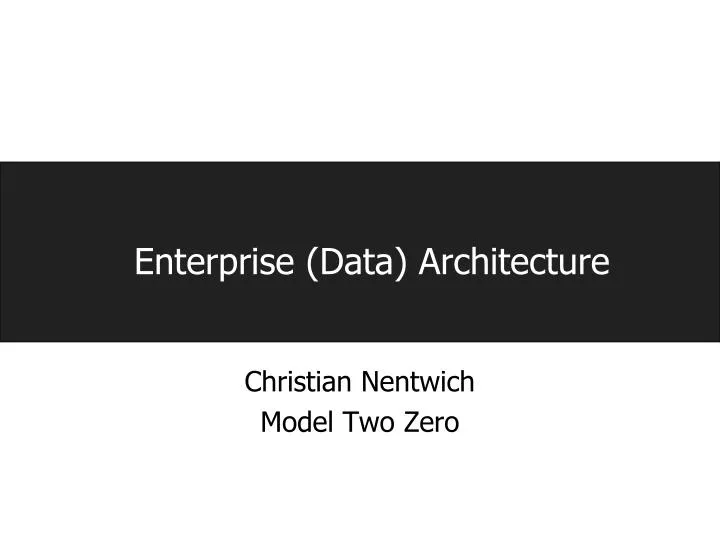 enterprise data architecture