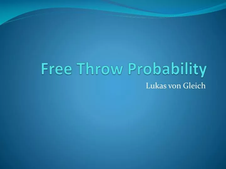 free throw probability