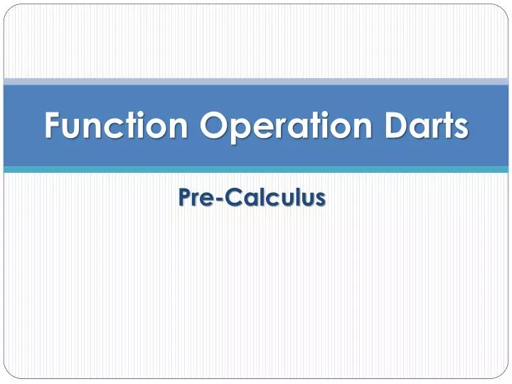 function operation darts