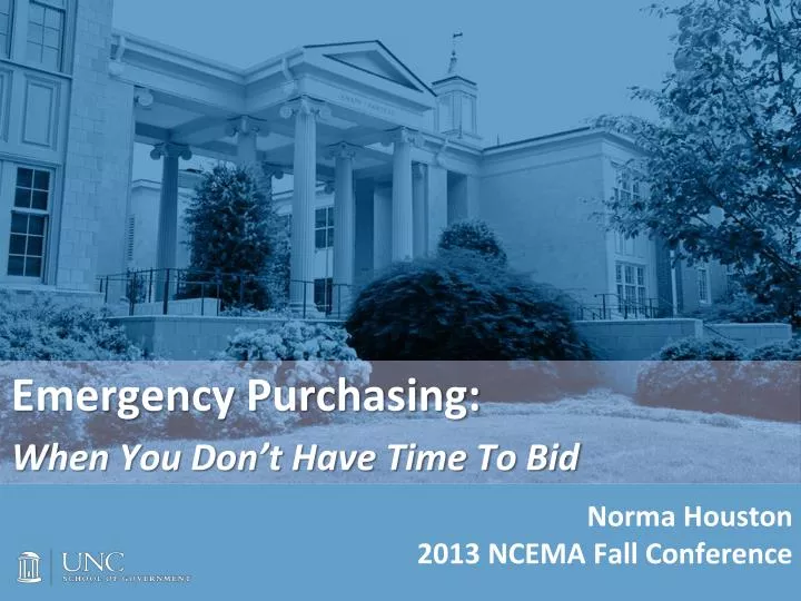 emergency purchasing when you don t have time to bid
