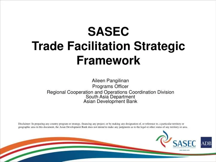 sasec trade facilitation strategic framework