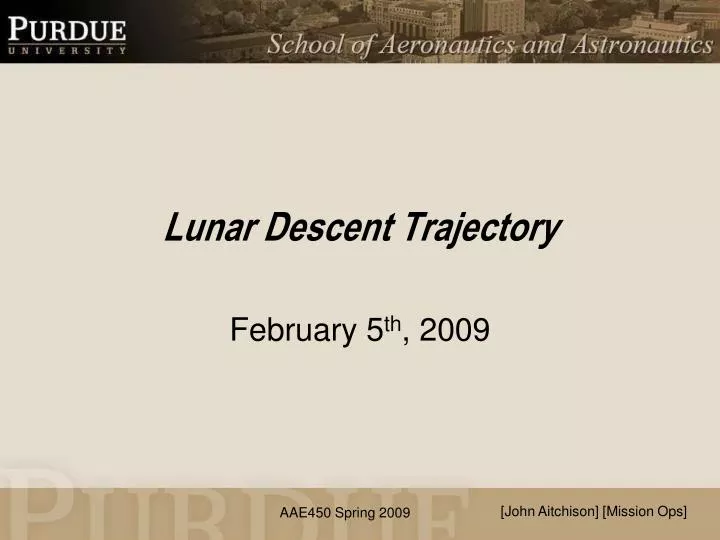 lunar descent trajectory