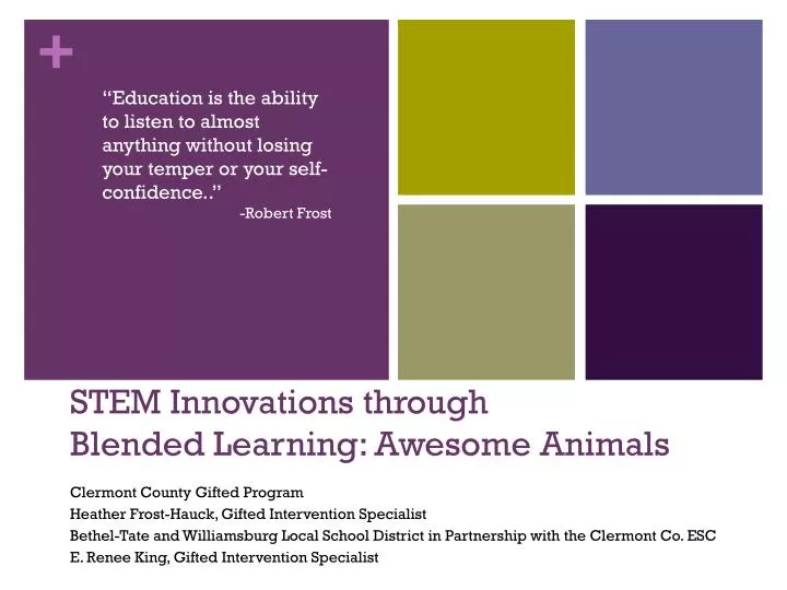 stem innovations through blended learning awesome animals