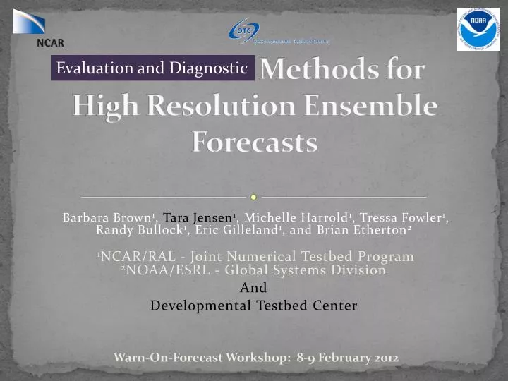 verification methods for high resolution ensemble forecasts