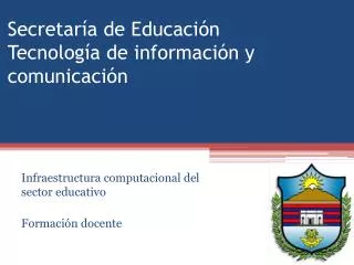 secretar a de educaci n tecnolog a de informaci n y comunicaci n
