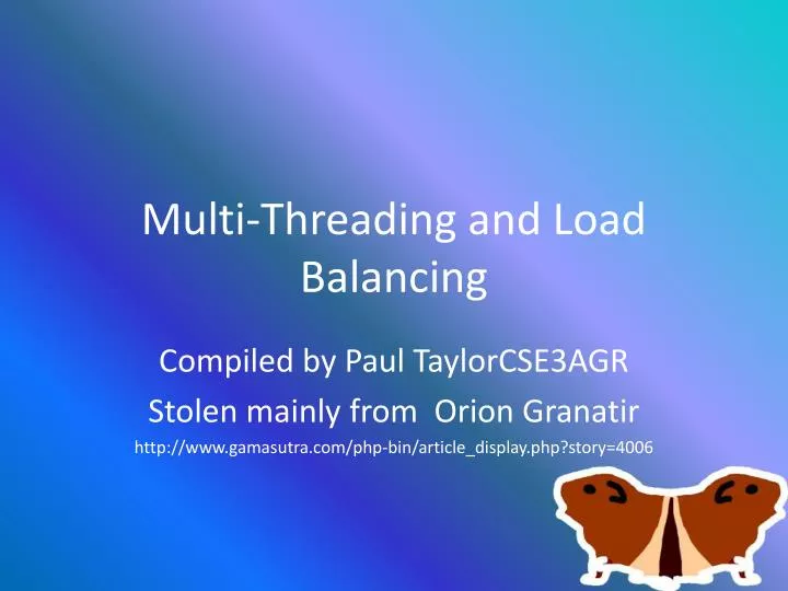 multi threading and load balancing
