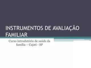 instrumentos de avalia o familiar