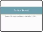 Athletic Tickets - slide 1