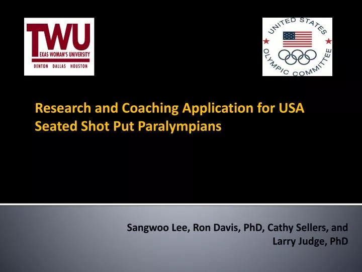 research and coaching application for usa seated shot put paralympians