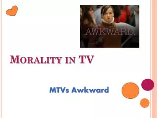 Morality in TV