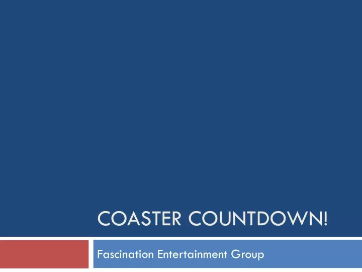 coaster countdown