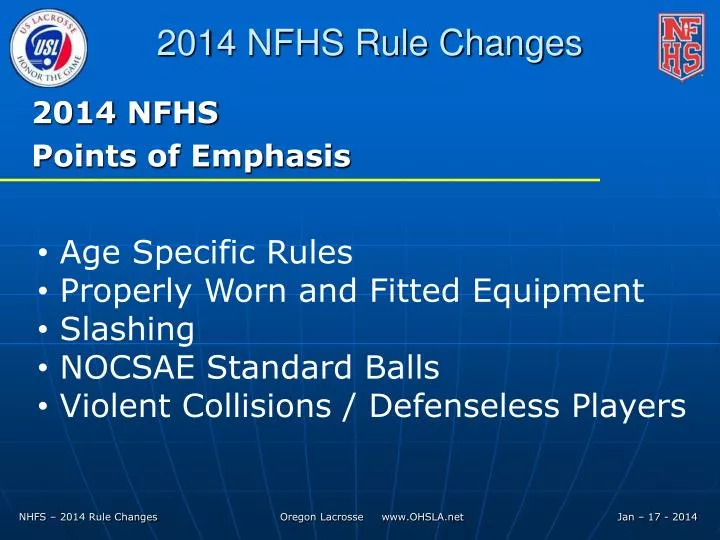 2014 nfhs points of emphasis