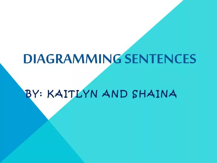 diagramming sentences