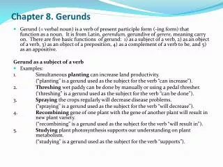 Chapter 8. Gerunds