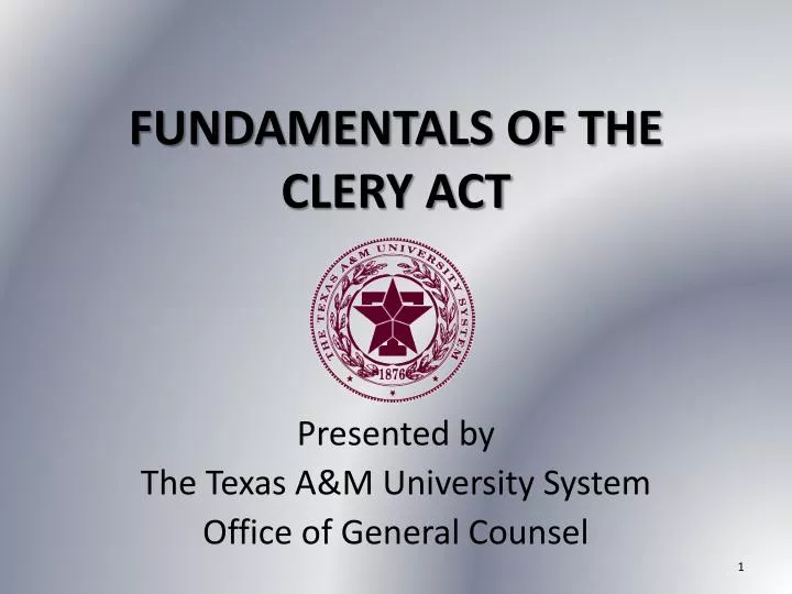 fundamentals of the clery act