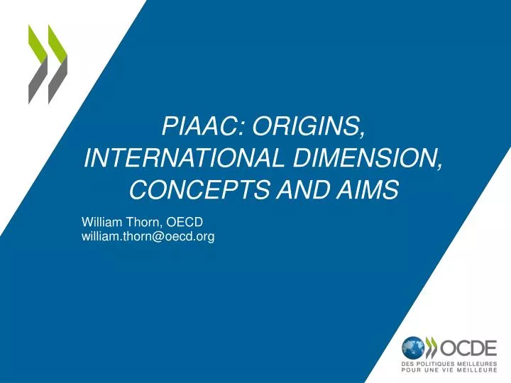 piaac origins international dimension concepts and aims