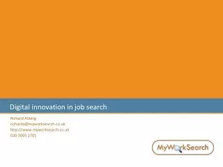 Digital innovation in job search