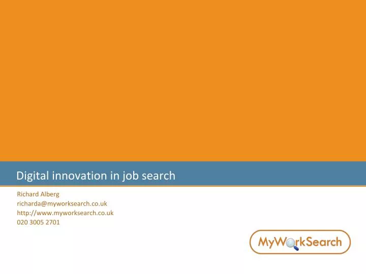 digital innovation in job search