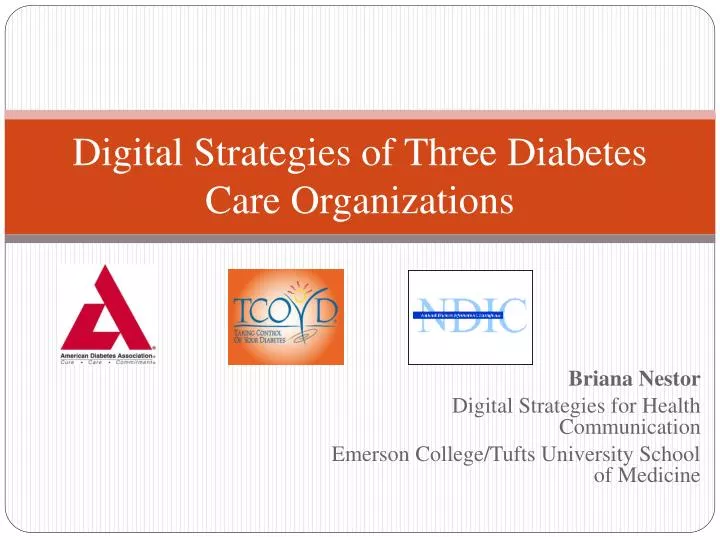 digital strategies of three diabetes care organizations