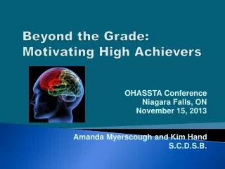 beyond the grade motivating high achievers