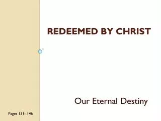 Redeemed by Christ