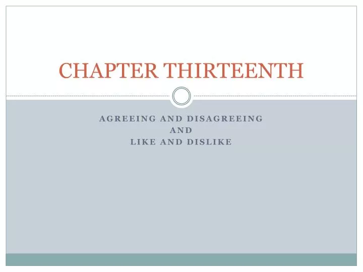 chapter thirteenth