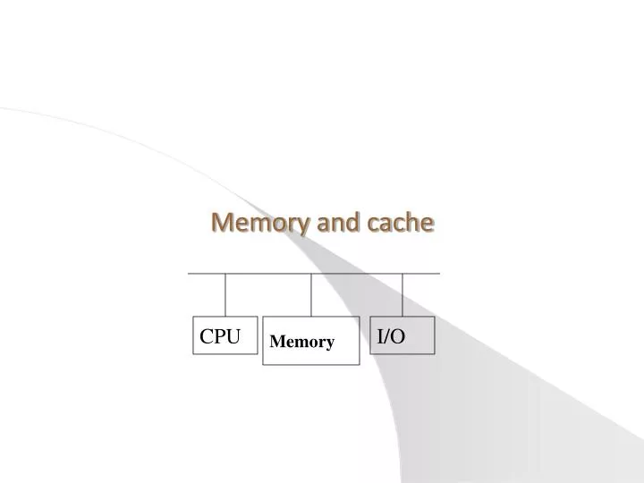 memory and cache
