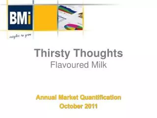 Thirsty Thoughts Flavoured Milk