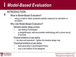 Model-Based Evaluation