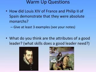 Warm Up Questions
