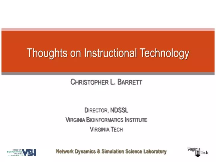 thoughts on instructional technology