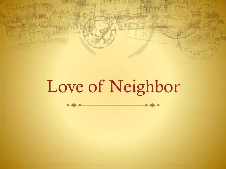 love of n eighbor