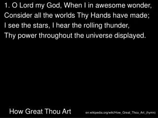 how great thou art