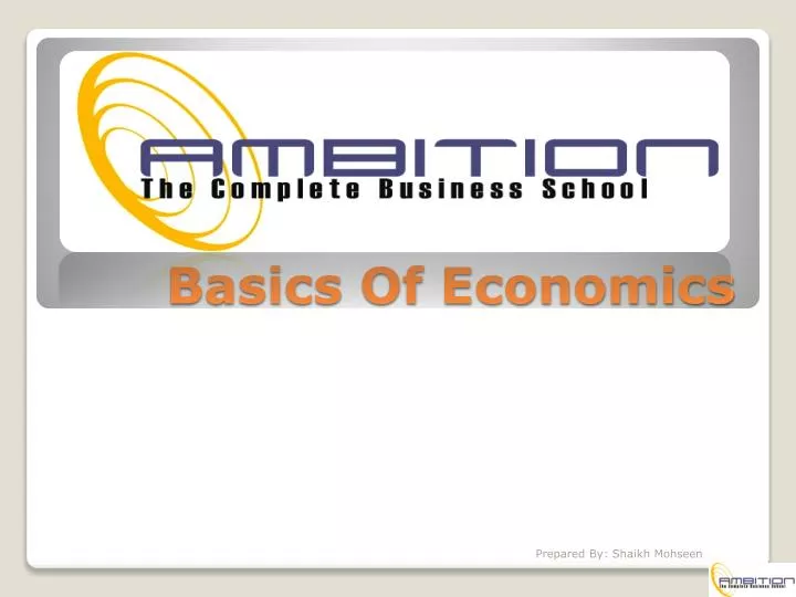 basics of economics