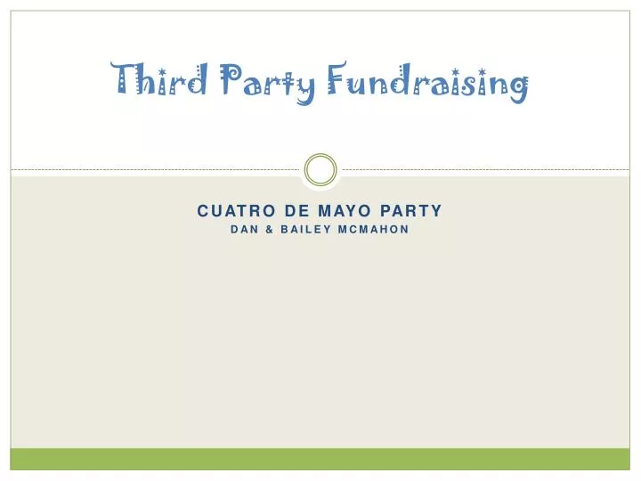 third party fundraising
