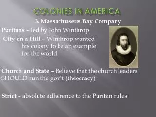Colonies in America