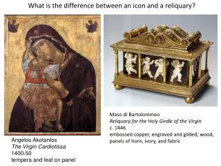 What is the difference between an icon and a reliquary?