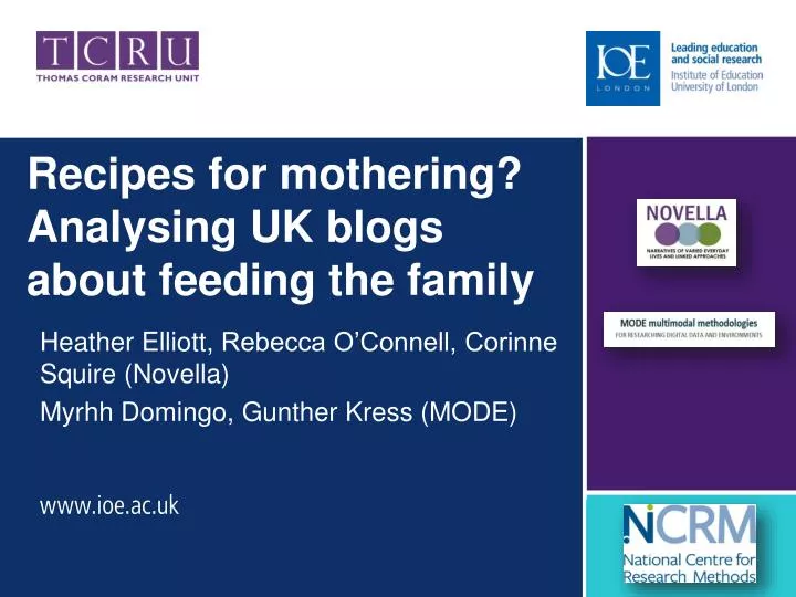 recipes for mothering analysing uk blogs about feeding the family