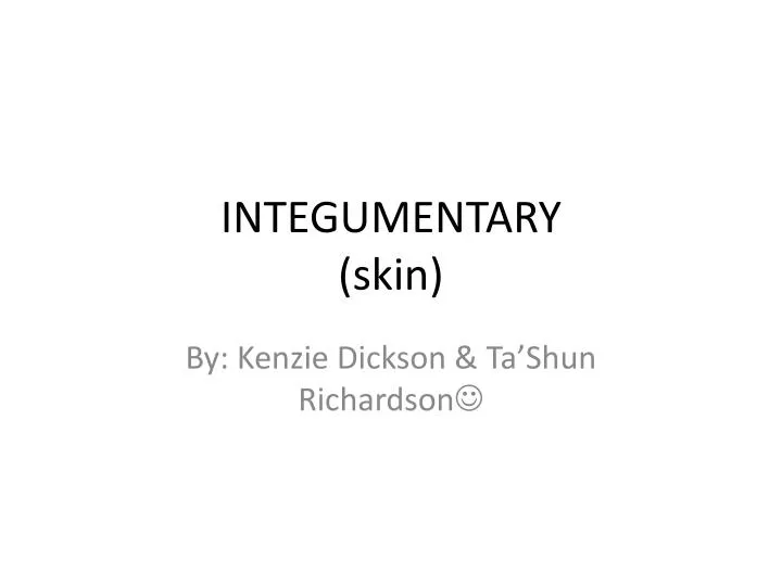 integumentary skin